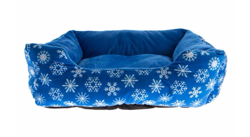 blue snow dog bed