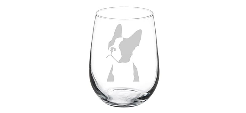 Boston Terrier glass