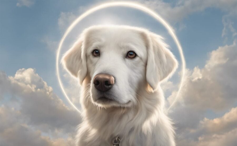 angelic white dog