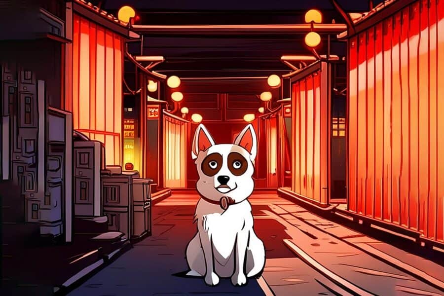 Japanese anime dog