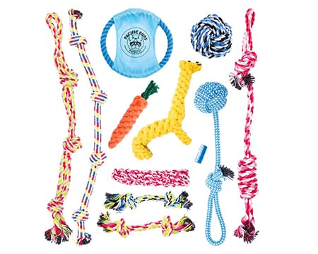 group of rope toys