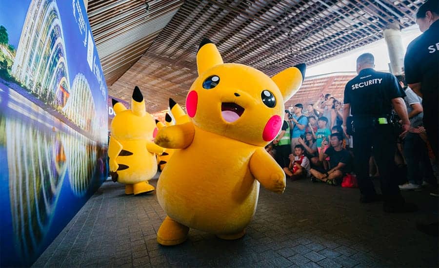 Pikachu mascot from Pokemon