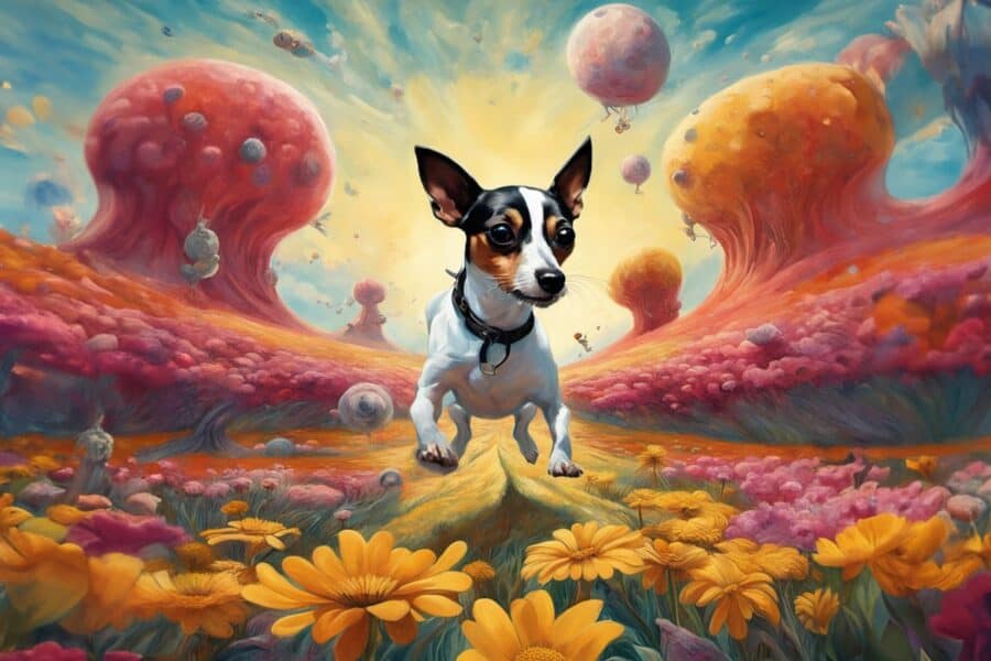 Rat Terrier fantasy illustration