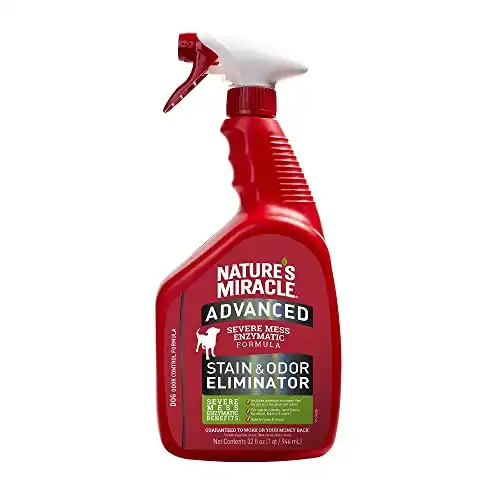 Nature's Miracle Advanced Stain and Odor Eliminator Dog for Severe Dog Messes 32 Fl Oz