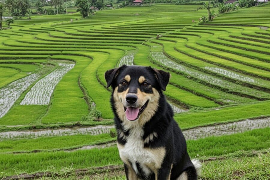 a dog outside in the philippines